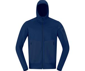 Norrona - Insulating and breathable fleece - Falketind Warm2 Stretch Hood M'S Indigo Night for Men - Size L - Navy Navy L