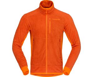 Norrona - Lightweight, breathable zip-up fleece - Falketind Warm1 Active Jacket M Gold Flame Exuberance for Men - Size M - Orange Orange M