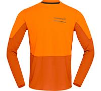 Norrona - Lightweight running T-shirt with long sleeves - Senja Equaliser Lightweight Long Sleeve M Exuberance for Men in Recycled Polyester - Size L - Orange Orange L