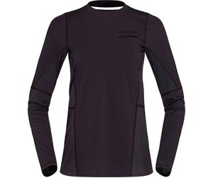 Norrona - Lightweight running T-shirt with long sleeves - Senja Equaliser Lightweight Long Sleeve W Caviar Black for Women in Recycled Polyester - Size S Black S