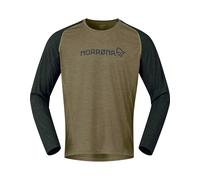 Norrona - Long-sleeve MTB T-shirt - Fjora Equaliser Lightweight Long Sleeve M'S Olive Night for Men - Size M - Khaki Khaki M