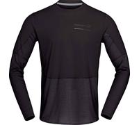 Norrona - Long-sleeved trail running T-shirt - Senja Equaliser Lightweight Long Sleeve M'S Caviar Black for Men in Recycled Polyester - Size S Black S