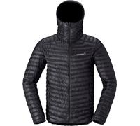 Norrona - Men's Insulated jacket in duck down - Trollveggen Down800 Super Light Hood M Caviar Black for Men - Size XL Black XL