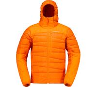 Norrona - Men's Insulated jacket in goose down - Falketind Down750 Zip Hood M Gold Flame for Men - Size L - Orange Orange L