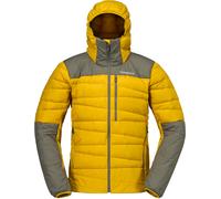 Norrona - Men's Insulated jacket in goose down - Falketind Down750 Zip Hood M Golden Palm for Men - Size S - Yellow Yellow S