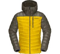 Norrona - Men's natural down Insulated jacket for ski touring - Lyngen Down850 Hood M Golden Palm for Men - Size S - Yellow Yellow S