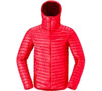 Norrona - Men's duck down insulated jacket - Trollveggen Down800 Super Light Hood M Flame Scarlet for Men - Size XL - Red Red XL