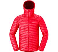 Norrona - Men's duck down insulated jacket - Trollveggen Down800 Super Light Hood M Flame Scarlet for Men - Size S - Red Red S
