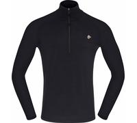 Norrona - Men's Merino Wool Top - Femund Pureull Zip Neck M Caviar Black for Men in Wool - Size L Black L