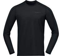 Norrona - Merino wool jumper - Falketind EqualiserUll Long Sleeve M Caviar Black for Men in Wool - Size L Black L