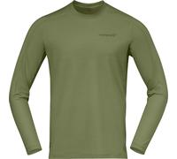 Norrona - Merino wool jumper - Falketind Equaliserull Long Sleeve M Deep Lichen Green for Men in Wool - Size L - Khaki Khaki L