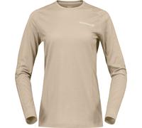 Norrona - Merino wool mountaineering T-shirt with long sleeves - Falketind Equaliserull Long Sleeve W Pure Cashmere for Women in Nylon - Size S - Beige Beige S