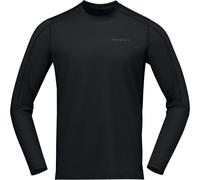Norrona - Merino wool top - Falketind EqualiserUll Long Sleeve M Caviar Black for Men in Wool - Size M Black M
