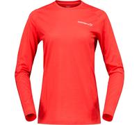 Norrona - Merino wool top - Falketind EqualiserUll Long Sleeve W Paprika Red for Women in Wool - Size S Red S
