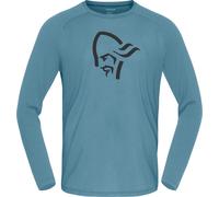 Norrona - Merino wool top - Femund PureUll Long Sleeve M Trooper for Men in Wool - Size M - Blue Blue M