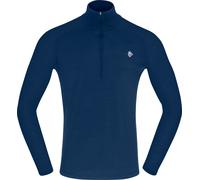 Norrona - Merino wool top - Femund PureUll Zip Neck M Indigo Night for Men in Wool - Size L - Navy Navy L