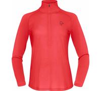 Norrona - Merino wool top - Femund PureUll Zip Neck W Baked Apple for Women in Wool - Size M - Red Red M