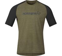 Norrona - Short-sleeved MTB T-shirt - Fjora Equaliser Lightweight T-Shirt M'S Olive Night for Men - Size L - Khaki Khaki L