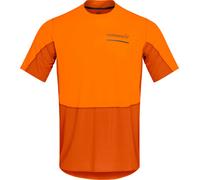 Norrona - Short-sleeved trail running T-shirt - Senja Equaliser Lightweight T-Shirt M'S Exuberance for Men in Recycled Polyester - Size L - Orange Orange L