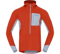 Norrona - Trail running fleece jacket - Senja Warm1 Hood M'S Arednalin for Men - Size M - Orange Orange M
