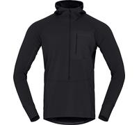 Norrona - Trail/running fleece jacket - Senja Warm1 Hood M'S Caviar Black for Men - Size S Black S