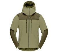 Norrona - Mountaineering jackets - Trollveggen Gore-Tex Pro Light Jacket M Olive Night Deep Lichen Green for Men - Size M - Khaki Khaki M