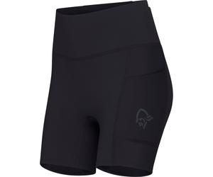 Norrona - Ultra-lightweight short running tights - Senja Equaliser Stretch 6" Tights W Caviar Black for Women in Nylon - Size S Black S