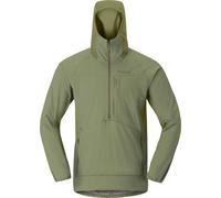 Norrona - Warm and breathable fleece - More Octa Zip Hood M Deep Lichen Green for Men - Size M - Khaki Khaki M