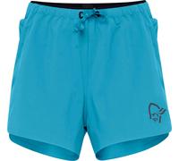 Norrona - Water-repellent, stretchy and breathable trail running shorts - Senja Flex1 4" Shorts W Brittany Blue for Women in Nylon - Size M Blue M