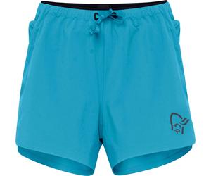 Norrona - Water-repellent, stretchy and breathable trail running shorts - Senja Flex1 4" Shorts W Brittany Blue for Women in Nylon - Size M Blue M