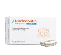 Norsa Pharma Nucleobutin Forte (60 Capsules) Enteric-Coated Sodium Butyrate with Dietary Nucleotides | Sodium Supplement for Gut Health, Bloat, Gas Digestive & Immune Support | Palm-Oil Free