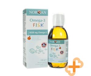 NORSAN Omega-3 Fisk Orange Flavored Fish Oil 150ml for Kids Brain Nervous System