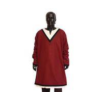 Norse Alley Woolen Viking Tunic, 100% Wool, Ideal for Vikings Warriors Rangers LARP SCA, Red, XL/XXL