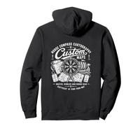 Norse Compass Cartography Custom Maps Routes Rough Seas Pullover Hoodie