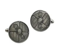 Norse Dragon Viking Cufflinks, Handcrafted English Made Pewter, Antique Silver Finish, with a Gift Box