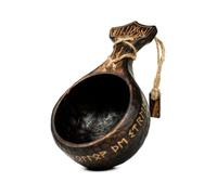 Norse Empire Traditional kuksa Cup 12oz Ultimate Unique Handcrafted tankard Lightweight, Durable Food Grade Medieval Style Rustic Wood Camping Mug Eco-Friendly Nordic Design Bushcraft Bowl…