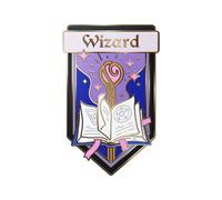 Norse Foundry Class Pin - Wizard | Game Master Hard Enamel Pin | Gold-Tone Metal Collector’s Lapel Badge with Rubber Clasp | 1.5 Inch Premium DND, RPG, and Tabletop Gaming Accessory for Storytellers