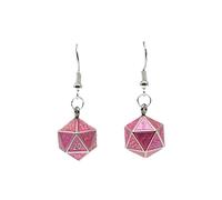 Norse Foundry Earrings - Hypoallergenic, Lightweight, Unique D20 TTRPG Inspired Jewelry, Ideal for Gamers, Role-Playing Enthusiasts, Enamel, No Gemstone