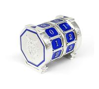 Norse Foundry Mana Wheel - Mystic Tide - Shiny Silver with Blue Enamel | MTG Magic Commander Life Counter | Premium Metal Rotating Dial for CCG & TCG Games