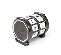 Norse Foundry Mana Wheel - Nightveil - Black with White Enamel | MTG Magic Commander Life Counter | Premium Metal Rotating Dial for CCG & TCG Games