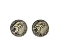 Norse Foundry Monster Coins - Wolf (10 Pack) | 25mm Zinc Alloy RPG Tokens with Red Enamel Finish | Premium Fantasy Props for DND, Pathfinder, Tabletop Gaming, Encounters & Collectible Sets
