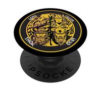 Norse Gods Vikings Freya, Odin, Loki, and Thor, Valhalla PopSockets Adhesive PopGrip