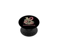 Norse Knotwork Viking Raven - Breast Cancer Awareness PopSockets Adhesive PopGrip