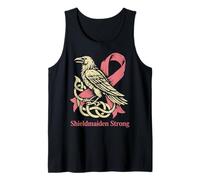 Norse Knotwork Viking Raven - Breast Cancer Awareness Tank Top