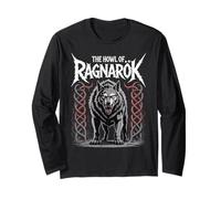 Norse Myth Fenrir Wolf The Howl of Ragnarok Viking Spirit Long Sleeve T-Shirt