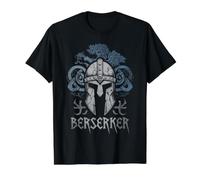 Norse Mythology Berserker Helmet Warrior Value Graphic T-Shirt, Men, Black, M