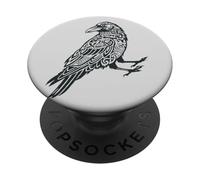 Norse Mythology Celtic Knot Viking Raven Rune Art PopSockets Adhesive PopGrip