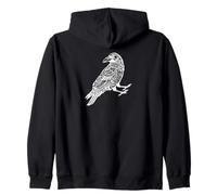 Norse Mythology Celtic Knot Viking Raven Rune Art Zip Hoodie