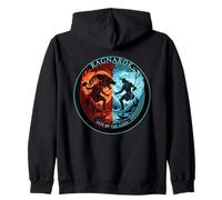 Norse Mythology Fenrir Thor Loki Ragnarok Fate Of The Gods Zip Hoodie