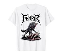 Norse Mythology Fenrir Viking Wolf Nordic Legend Warrior T-Shirt
